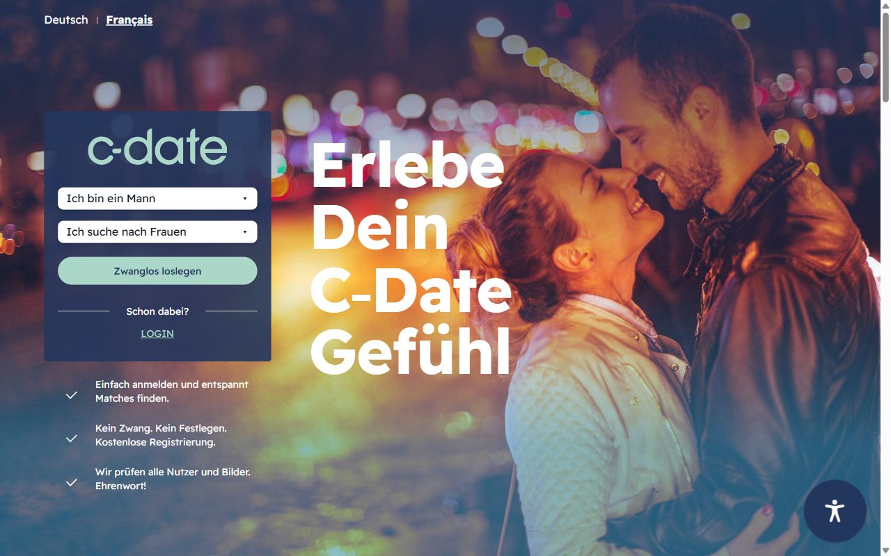 Startseite von www.c-date.ch